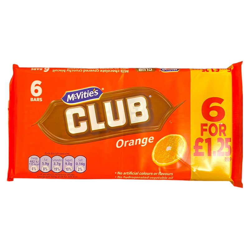 McVitie’s Club Orange Bars 6pk