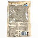 Back view of a food packaging with text and branding on a white background