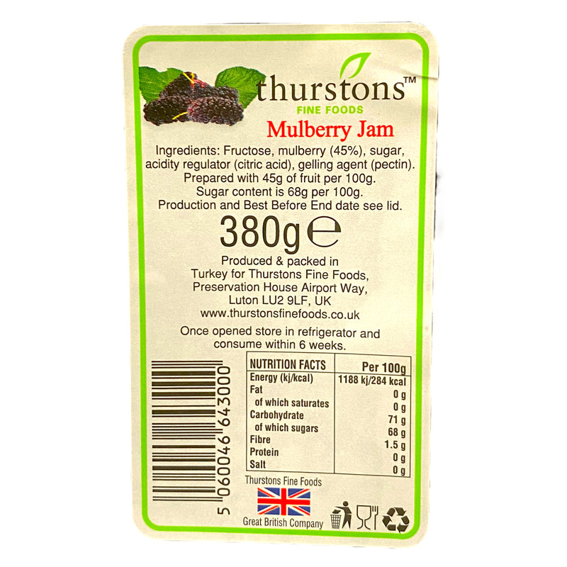 Thurstons Mulberry Jam 380g