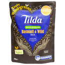 Tilda wholegrain basmati & wild rice package on a white background