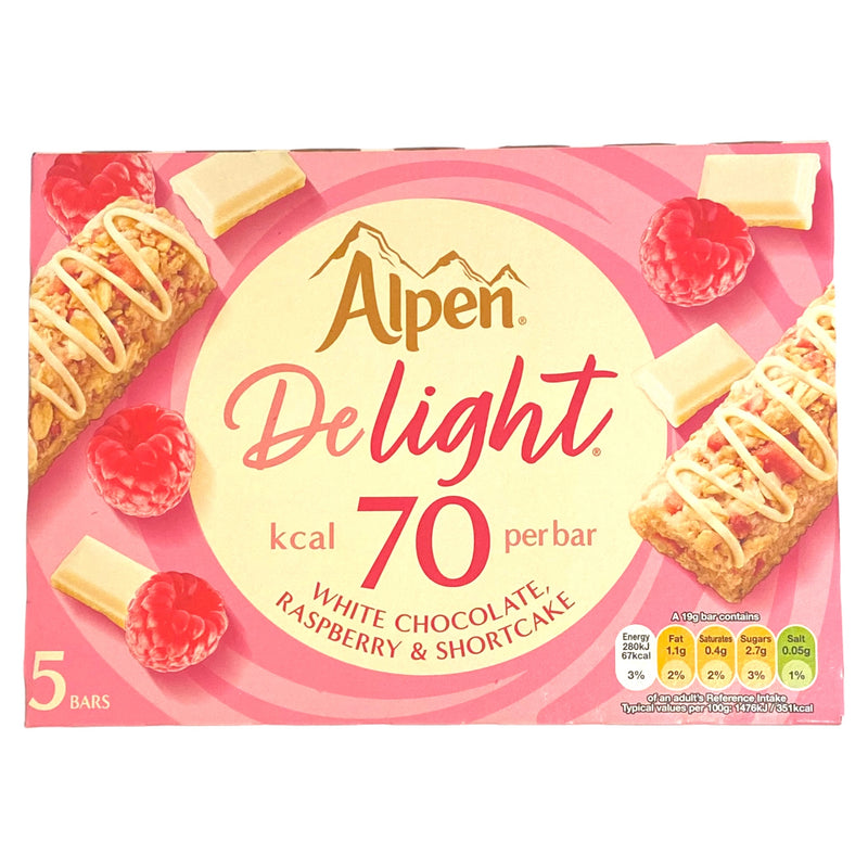 Alpen White Chocolate Raspberry & Shortcake 95g