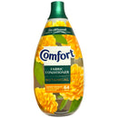 Bottle of Comfort Fabric Conditioner with floral design on a white background