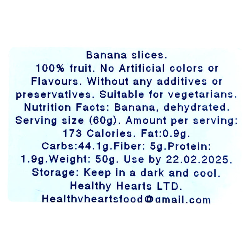 Healthy Hearts Banana Dried Slices 60g