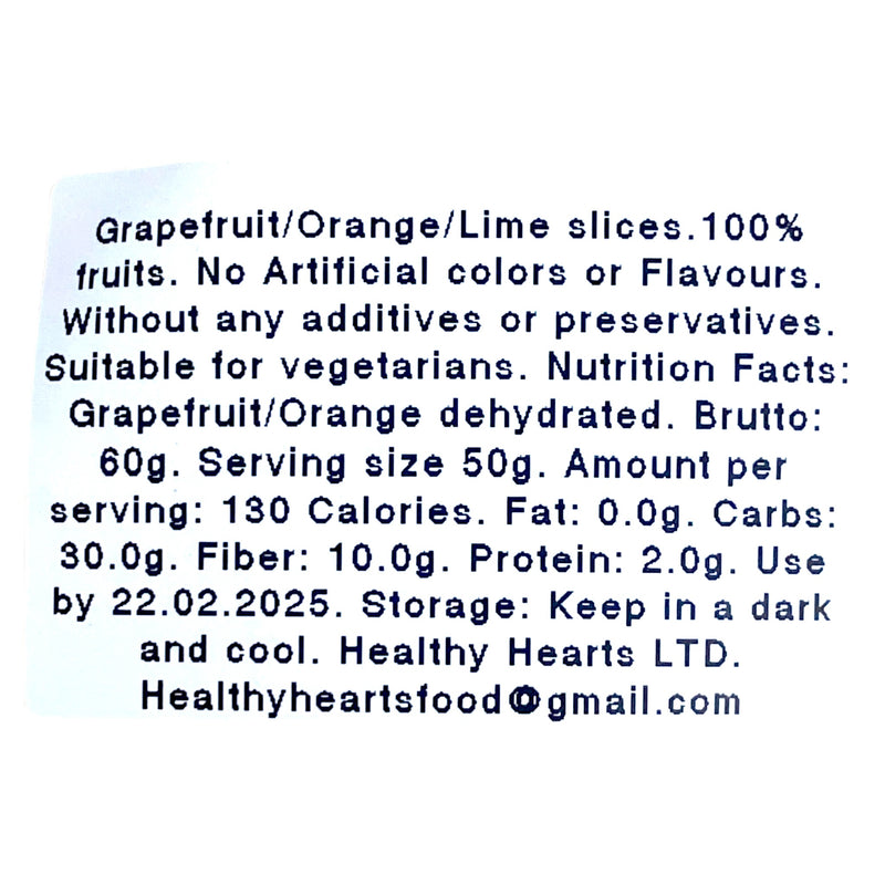 Healthy Hearts Citrus Dried Slices 60g