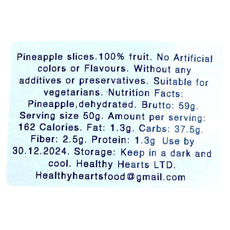 Healthy Hearts Pinapple Dried Slices 60g