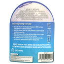 Back label of a glass cleaner with instructions and product details.