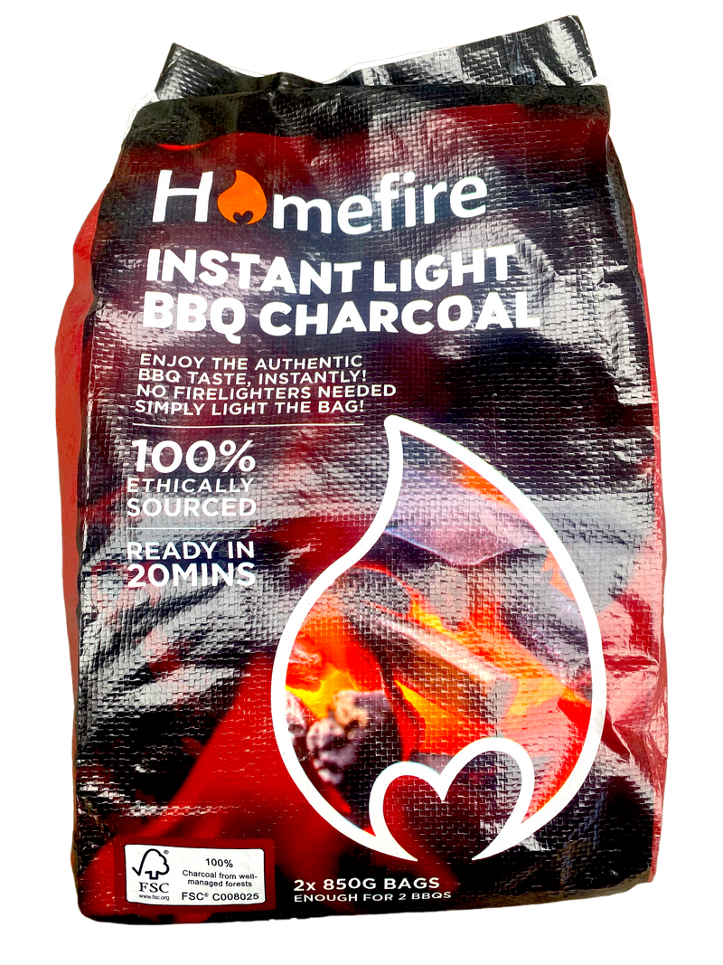 Homefire Instant Light BBQ Charcoal 2 x 850g