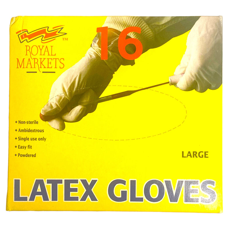 Royal Markets Large Latex Gloves x 16