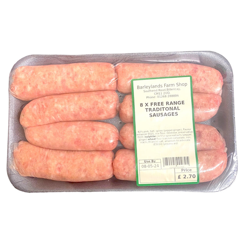 Free Range Traditional Sausages x8